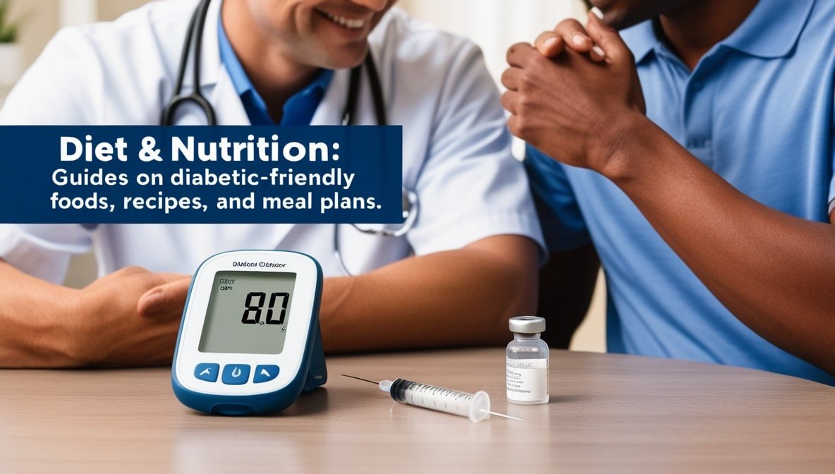 Diet & Nutrition: Guides on diabetic-friendly foods, recipes, and meal plans