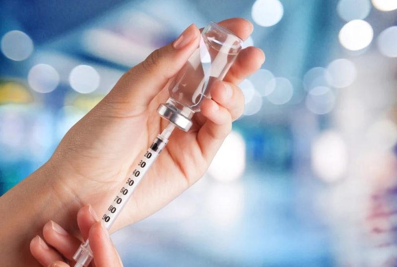 0.5 ml on a 1ml Insulin Syringe