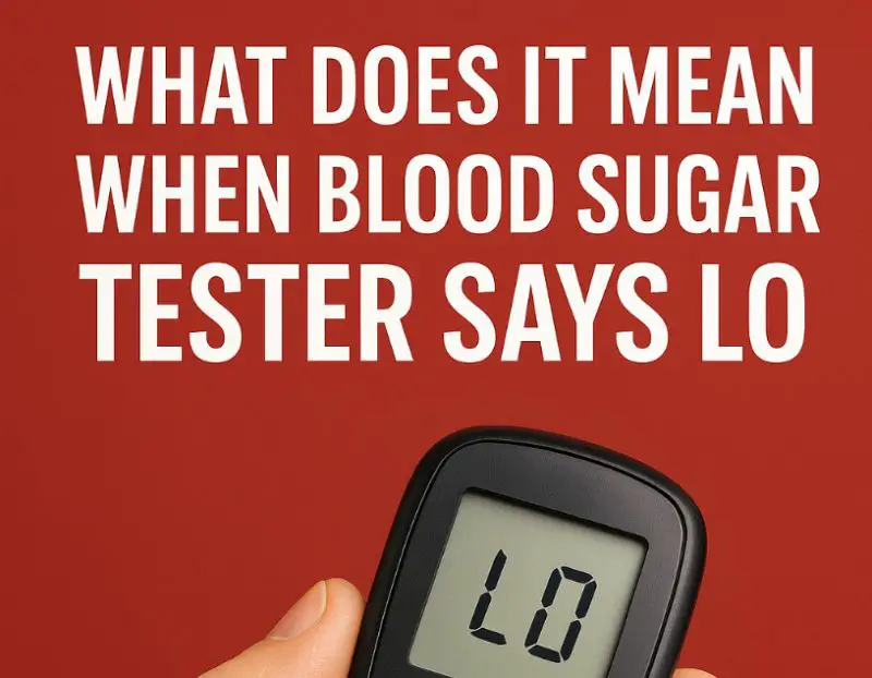 What Does It Mean When Blood Sugar Tester Says LO