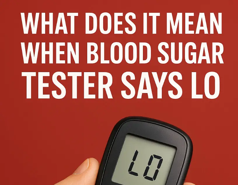 What Does It Mean When Blood Sugar Tester Says LO